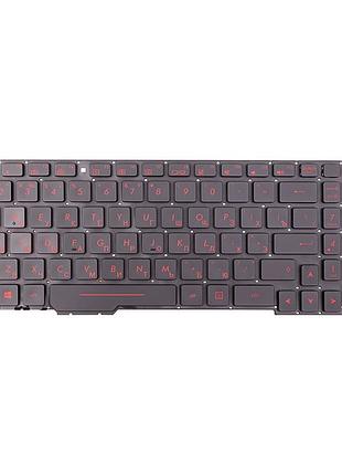 Клавиатура для ноутбука asus gl553 черная, без фрейма, подсветка