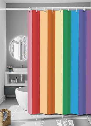 Шторка для ванны из полиэстера водонепроницаемая bathlux 180x180 см с кольцами, занавеска для ванной комнаты