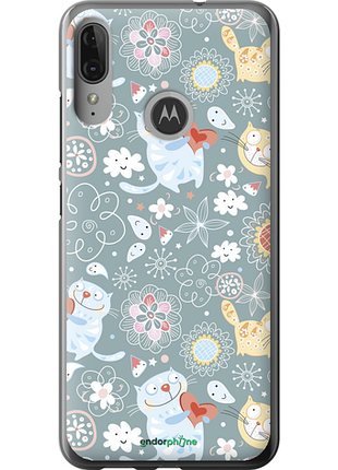 Чехол на motorola moto e6 plus котята v3 "1223u-1780-8094", чехол для телефона