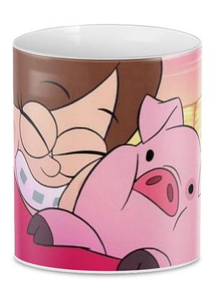 Кружка гравити фолз gravity falls mabel and waddles gf.02.20