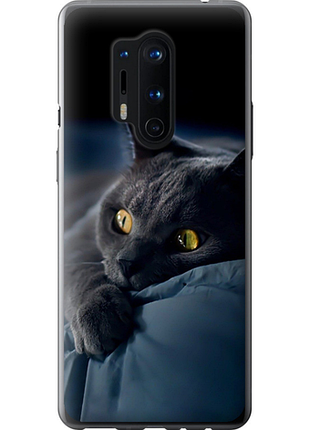 Чехол на oneplus 8 pro дымчатый кот "825u-1896-851"