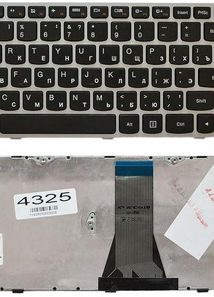 Клавіатура lenovo ideapad g50-30 g50-45 g50-70 z50-70 b50-30 b50-45 e51-80 z51-70 g70-80 z70-70 500-15acz 500-15isk чорна/серебро