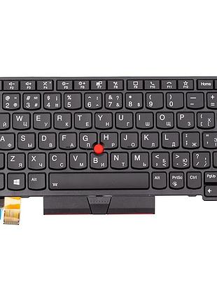 Клавіатура для ноутбука lenovo thinkpad x13 чорна, підсвічування, trackpoint