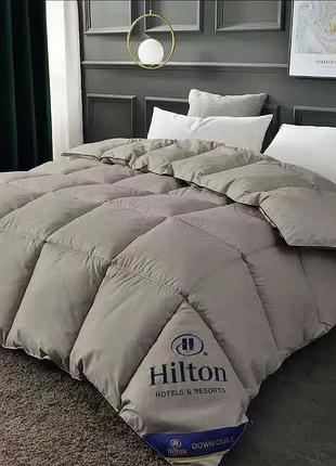 Ковдра односпальна сіра hilton 150×200 см.готельна для дому та готелів 2кг,силіконовий наповнювач, силіконовий наповнювач