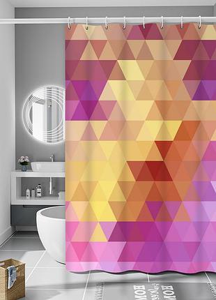 Шторка для ванны из полиэстера водонепроницаемая bathlux 180x180 см с кольцами, занавеска для ванной комнаты