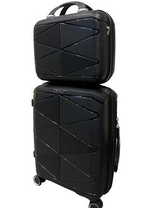 Комплект чемоданов madisson snowball 51304/s+va цвет черный