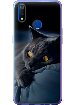 Чохол на realme 3 pro димчастий кіт "825u-1863-851"