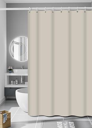 Шторка для ванны из полиэстера водонепроницаемая bathlux 180x180 см с кольцами, занавеска для ванной