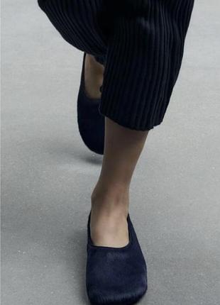 Шкіряні мокасіни балетки zara 3