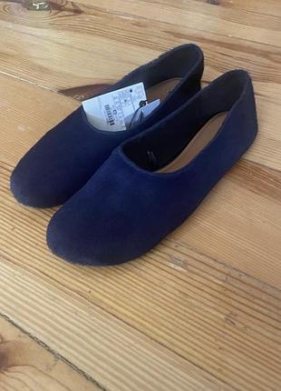 Шкіряні мокасіни балетки zara 6