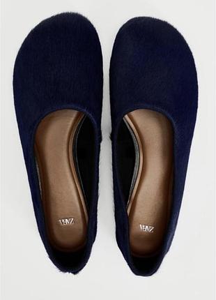Шкіряні мокасіни балетки zara 2