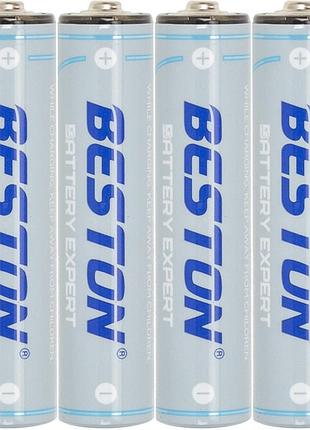 Акумулятор beston aaa usb type-c 1.5v 400mah li-ion (3ac-18), 4 шт.