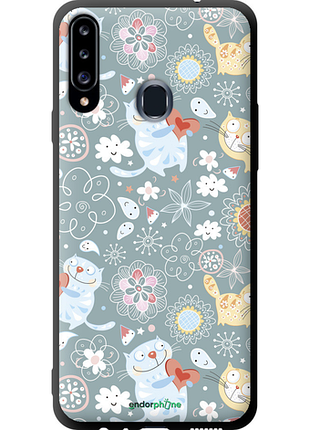 Чехол на samsung galaxy a20s a207f котята v3 "1223b-1775-8094", чехол для телефона