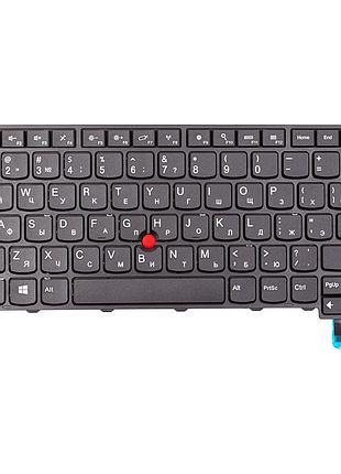 Клавіатура для ноутбука lenovo thinkpad t470s, чорна, чорний фрейм