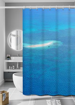 Шторка для ванны из полиэстера водонепроницаемая bathlux 180x180 см с кольцами, занавеска для ванной комнаты