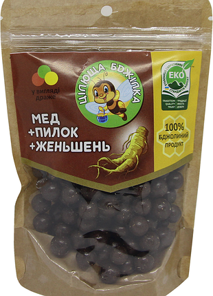 Цілюща бджілка (мед+пилок+женьшень) 150гр