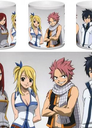 Кружка fairy tail нацу, люси, эльза, грэй j.02.34