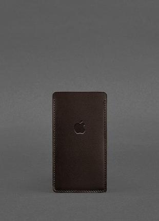 Шкіряний чохол для iphone 13 темно-коричневий краст