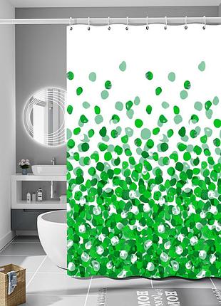 Шторка для ванны из полиэстера водонепроницаемая bathlux 180x180 см с кольцами, занавеска для ванной комнаты