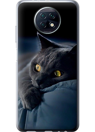 Чехол на xiaomi redmi note 9t дымчатый кот "825u-2261-851"