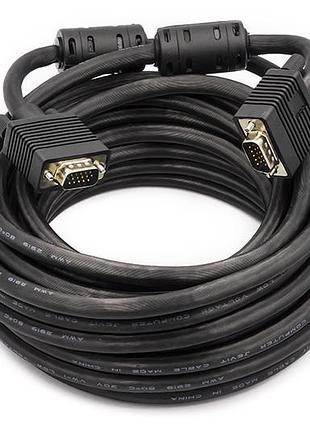Відео кабель powerplant vga-vga, 10 м, double ferrites
