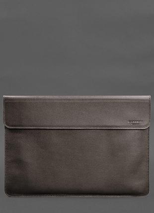 Кожаный чехол-конверт на магнитах для macbook air 15 (2023) темно-бежевый