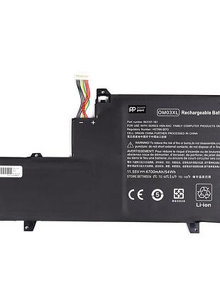 Аккумулятор powerplant для ноутбуков hp elitebook x360 (om03xl) 11.55v 4700mah