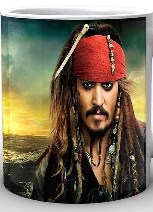 Кружка geekland белая pirates of the caribbean пираты карибского моря джек воробей pc.02.018