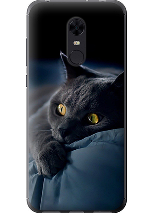 Чехол на xiaomi redmi 5 plus дымчатый кот "825u-1347-851"
