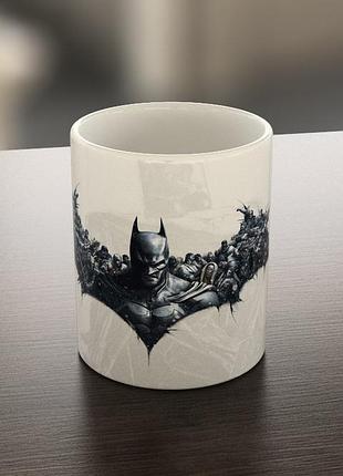 Кружка geekland белая бэтмен batman черный знак бетмен bm.02.065