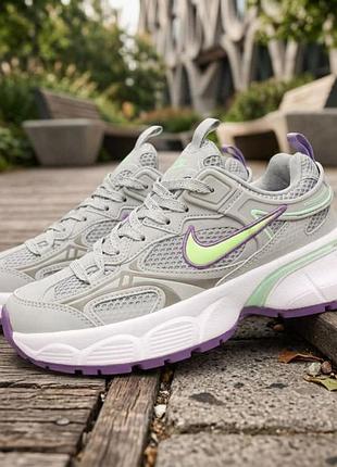 Nike v2k run серые с сиреневым 4