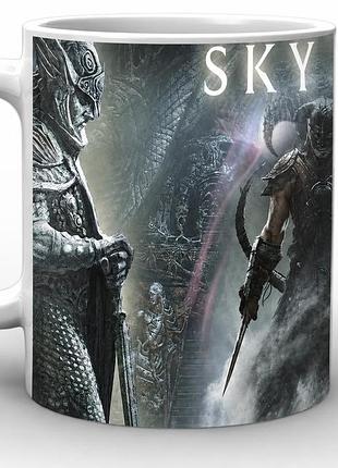Кружка geekland скайрим довакин и логотип skyrim sm 02.01