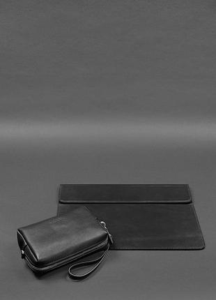Шкіряний набір мобільний універсальний чорний