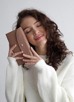 Шкіряний гаманець smart wallet карамель краст