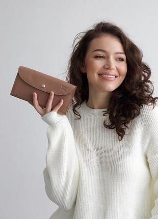 Шкіряний гаманець smart wallet карамель краст 2