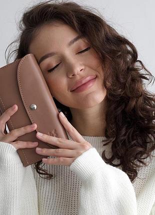 Шкіряний гаманець smart wallet карамель краст 5