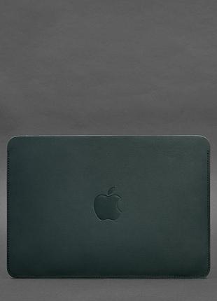 Кожаный чехол для macbook air 15-inch (2023) зеленый