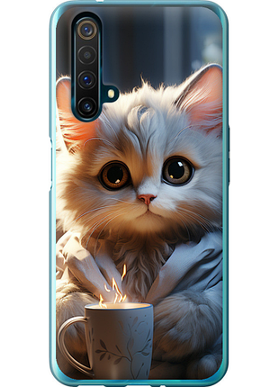 Чохол на realme x50 білий кіт "5646u-1894-851"