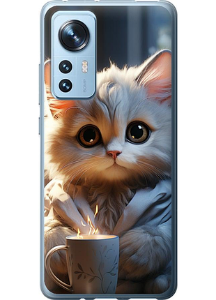 Чохол на xiaomi 12x білий кіт "5646u-2941-851"