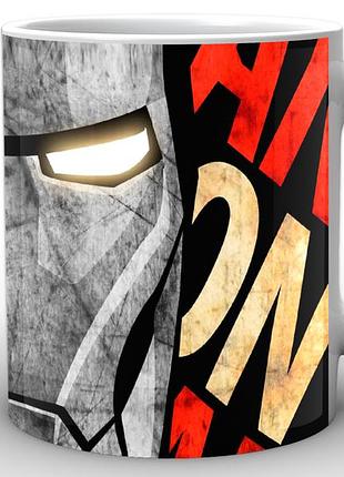 Кружка geekland біла iron man залізна людина фан арт im.02.049.310