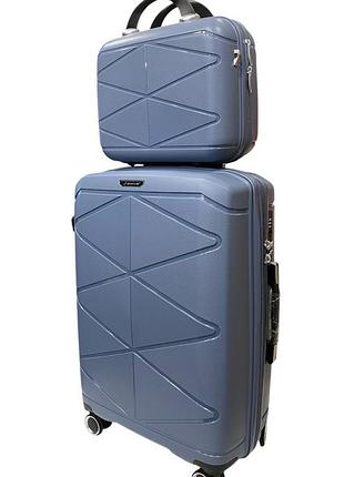 Комплект чемоданов madisson snowball 51304/m+va цвет серый