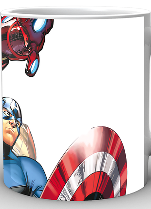 Кружка geekland біла залізна людина iron man капітан америка та залізна людина im.02.018