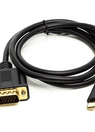 Кабель powerplant usb type-c 3.1 (m) - vga (m), 1 м