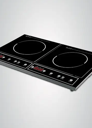 Індукційна настільна 2-х конфорочна плита royalty line rl-dip4000