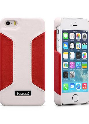 Чохол icarer для iphone 5/5s/5se colorblock white/red (rip518r)