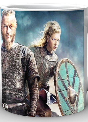 Кружка geekland белая викинги vikings ролло, рагнат, лагерта vk.02.001