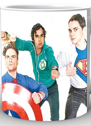 Кухоль geek land біла теорія великого вибуху the big bang theory супергерої bb.002.14