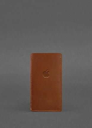 Шкіряний чохол для iphone 13 світло-коричневий