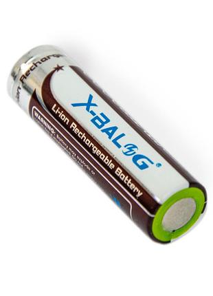 Акумуляторні батарейки аа "x-balog", li-ion 14500 акумулятор пальчиковий на 4.2v для ліхтарика