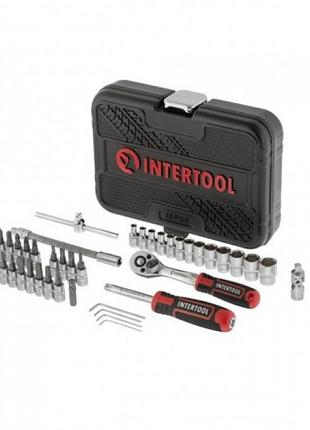 Набор инструментов 46 ед. storm, 1/4", сr-v intertool et-8046 3
